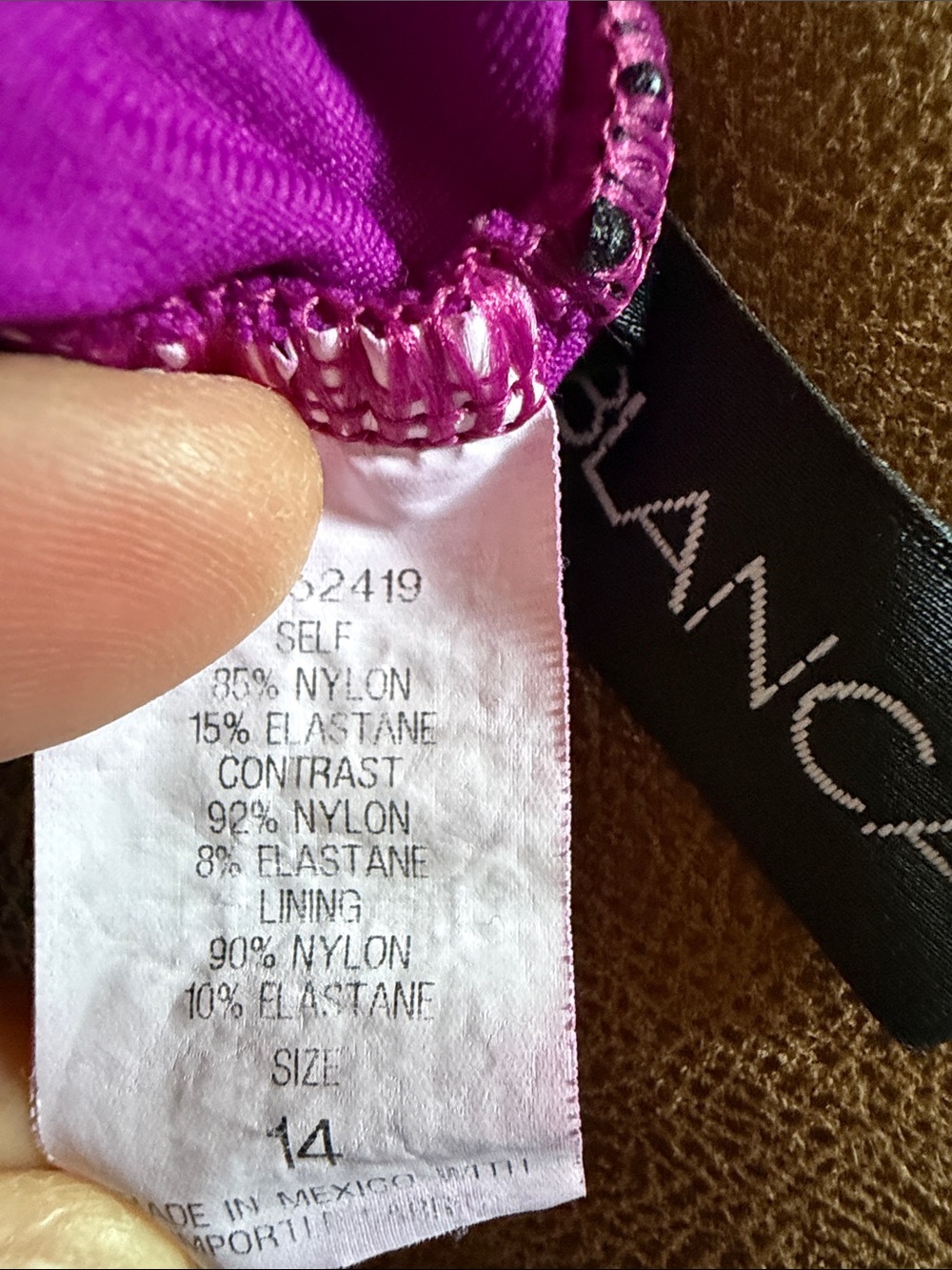 La Blanca Strapless Ruched One-Piece Swimsuit in Vibrant Magenta size 14 - Picture 4 of 4